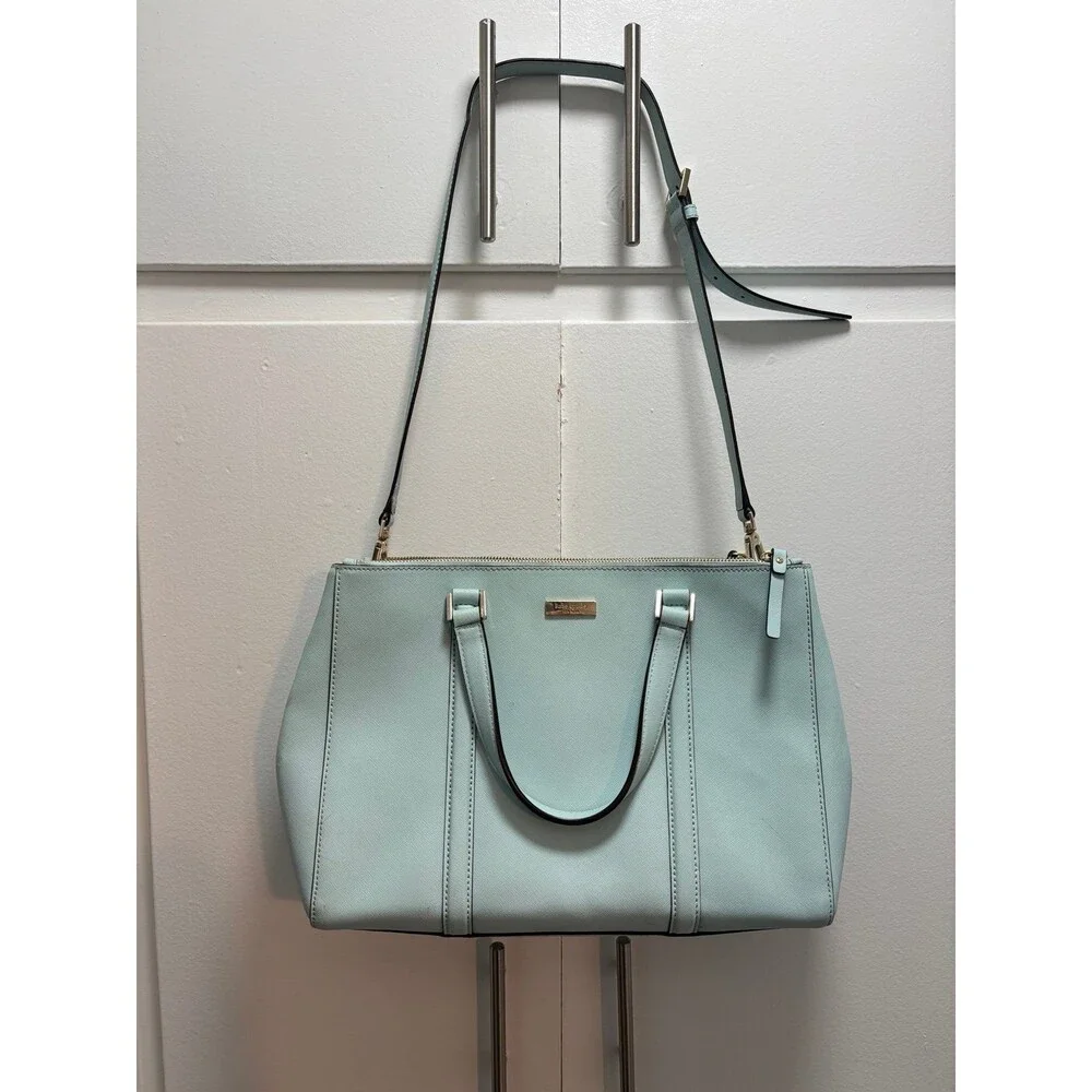 Kate Spade New York Loden Newbury Lane Shoulder/Hand Bag Light Blue Saffriano PO